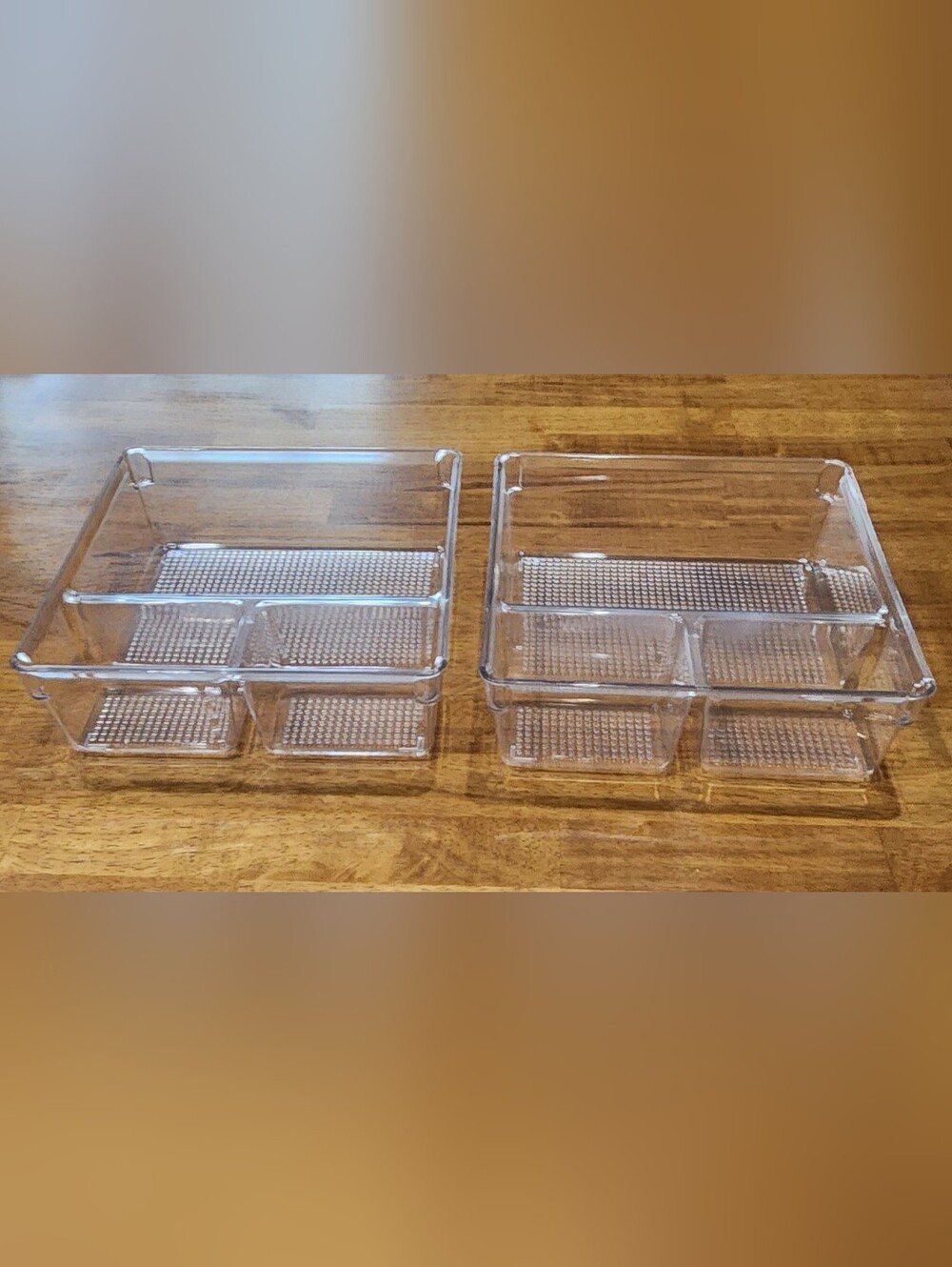 Clear Acrylic Compartment Organizer - 3 Sections